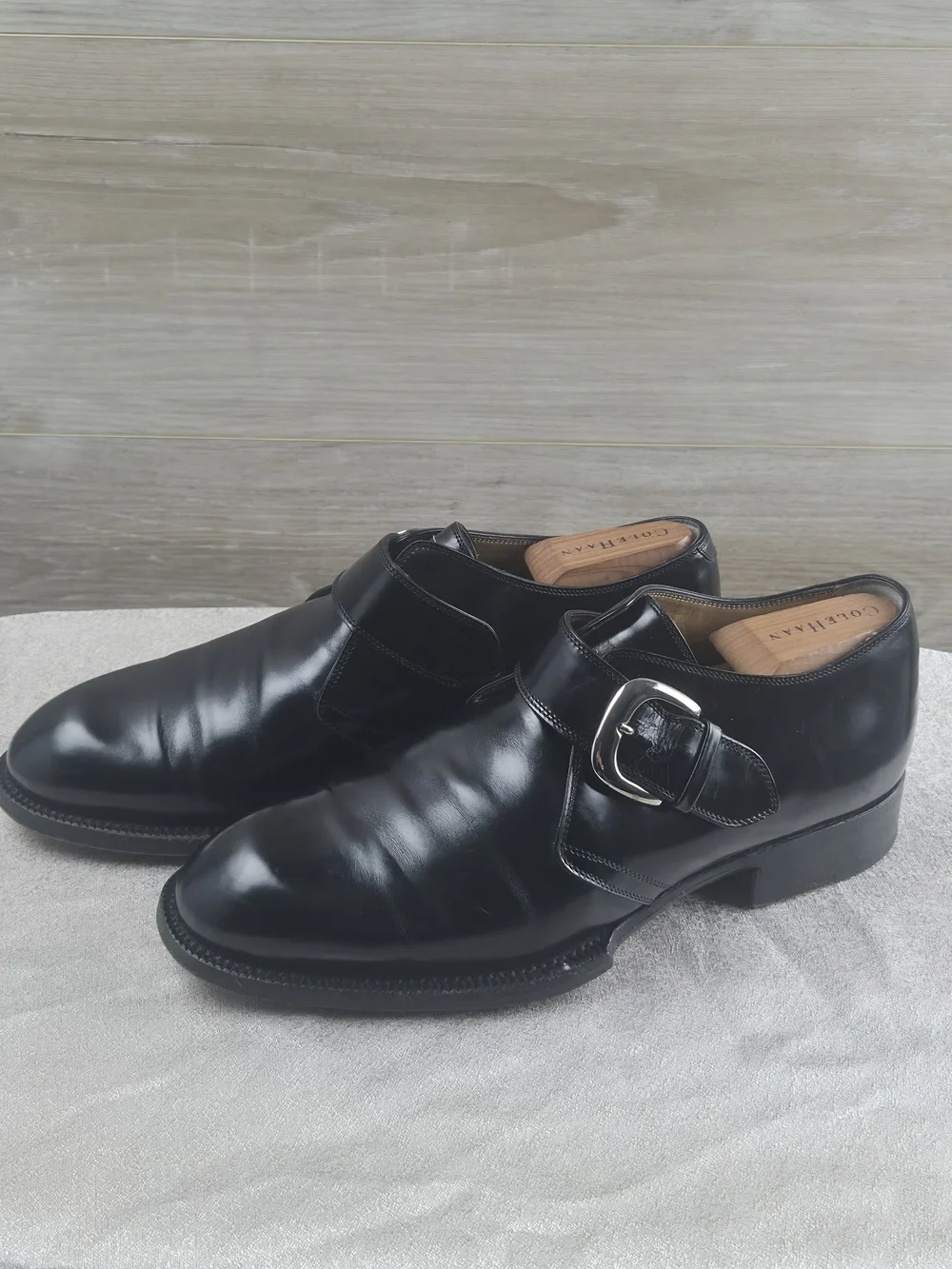 Cole Haan‎ Black Leather Monk Strap Dress Shoes Men's Size 11 D Single Buckle